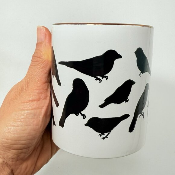North American Wild Birds Mug Blackbird Watcher Wildlife Silhouette Shadow Gold - Picture 11 of 12